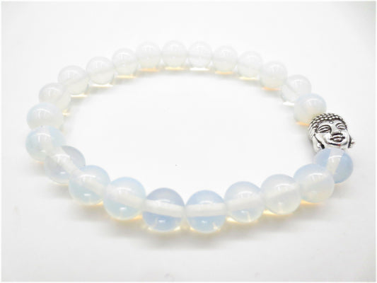 8mm Boeddha Armband für Doos - Opal