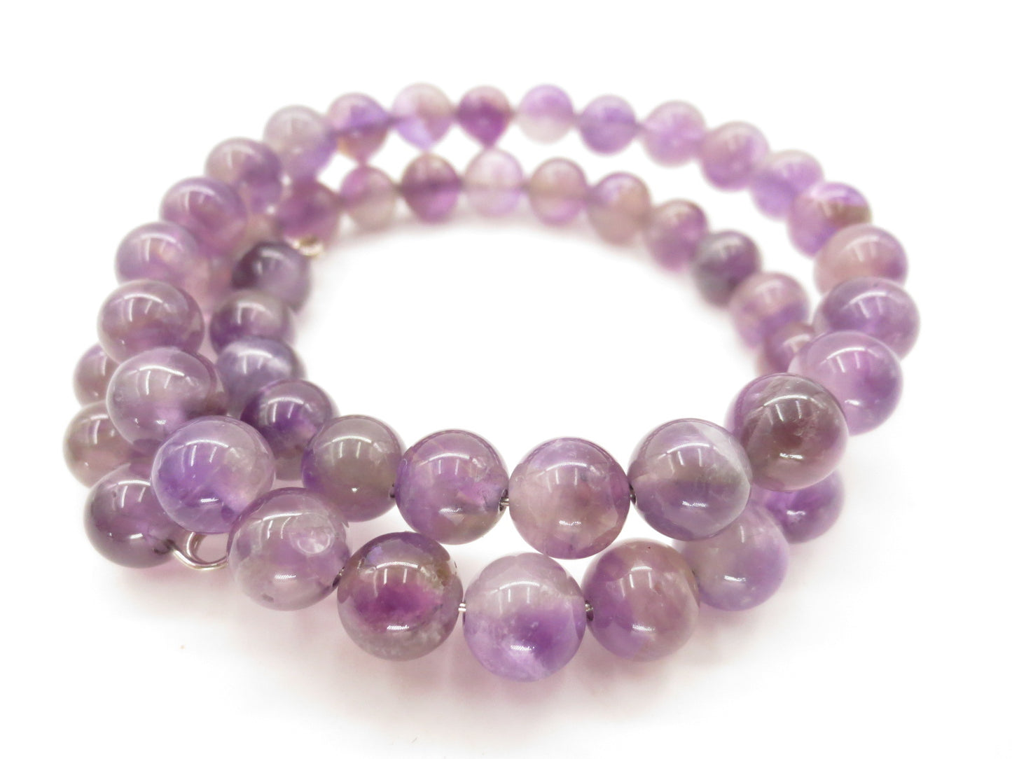 8 mm Doppel-Stenen-Armband – Amethyst
