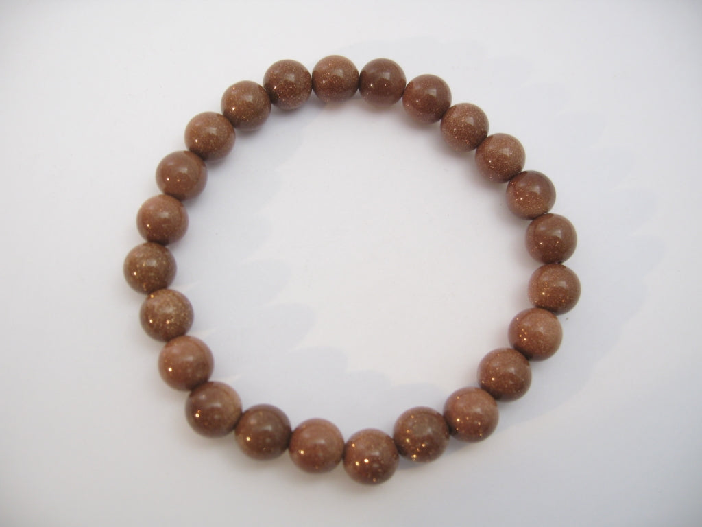 8mm Edelsteen-Armband für Cadeaudoos - Goldfarbenes Zandsteen