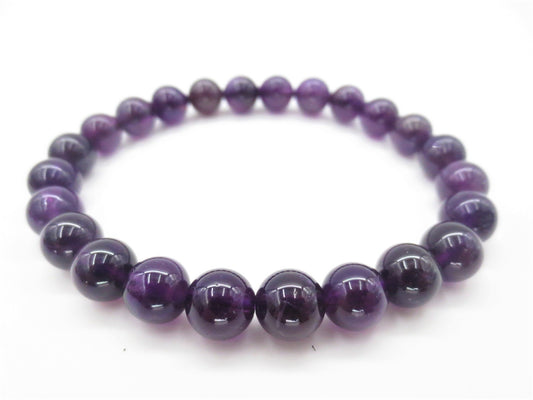 8 mm Edelstein-Armband ohne Geschenkbox – Amethyst