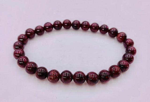 8 mm Edelstein-Armband ohne Geschenkbox – Granate