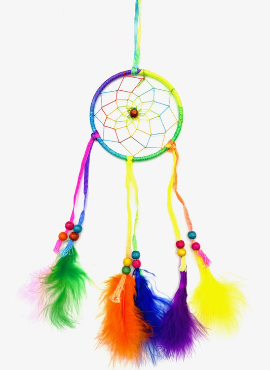 10 cm Runde Farbige Traumfänger (6 Stück)