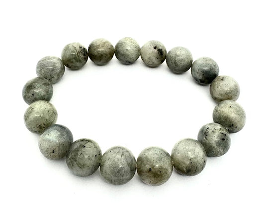 12 mm Labradorit Edelsteinarmband – Geschenkbox Exklusiv