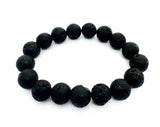12 mm Lavastein Edelsteinarmband – Geschenkbox Exklusiv