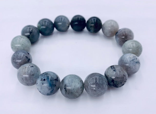 12-mm-Edelsteinarmband ohne Geschenkbox – Labradorit