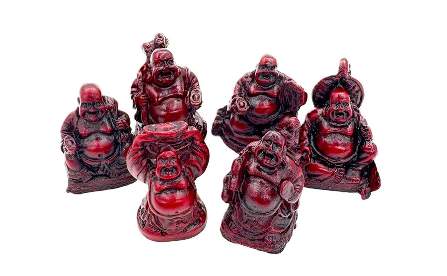 3cm Mini-Buddha-Set Rot (6St)