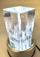 3D-Kristall-Lasergravurblock – Kirche