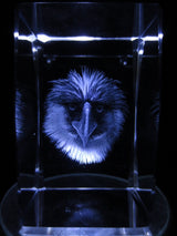 3D-Kristall-Lasergravurblock – Adler (I)