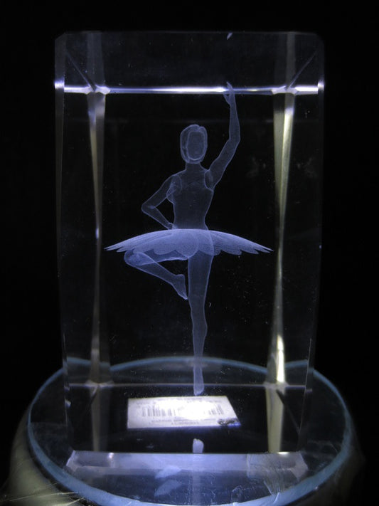 3D-Kristall-Lasergravurblock – Ballerina