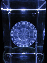 3D-Kristall-Lasergravurblock – Dartscheibe