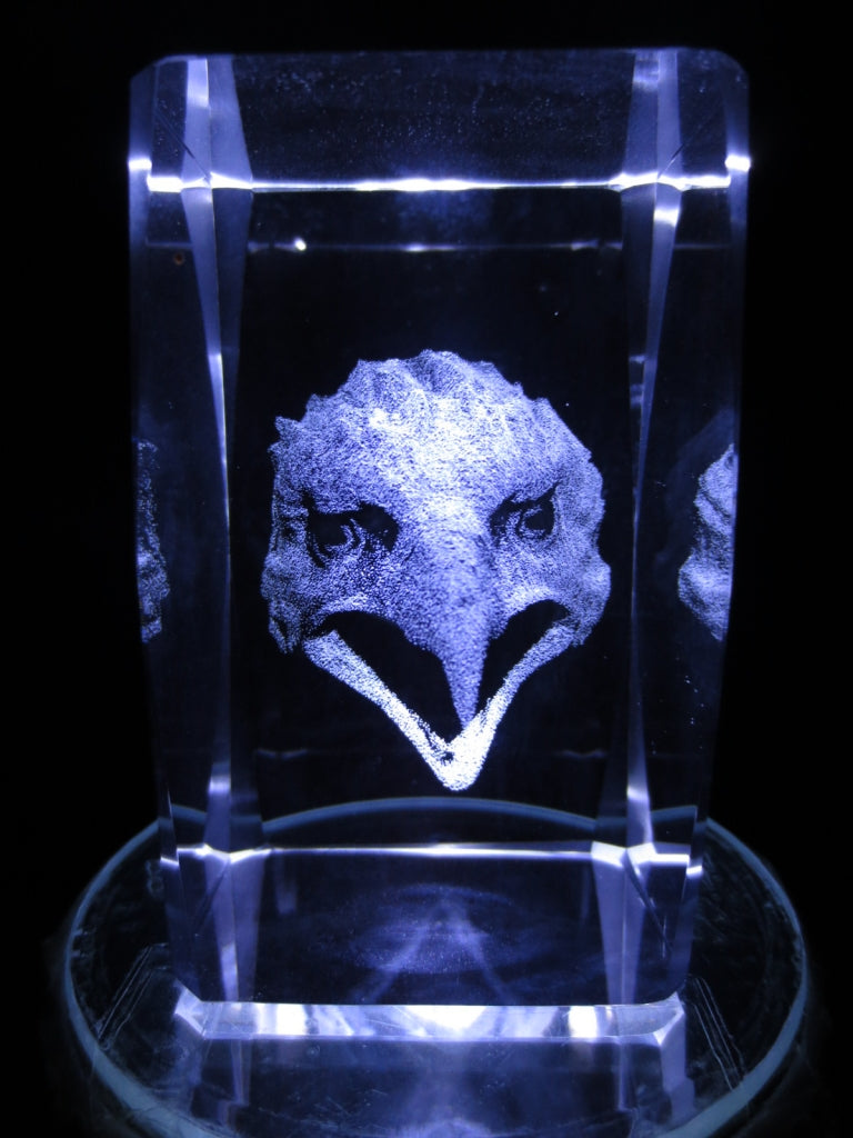 3D-Kristall-Lasergravurblock – Adler (II)