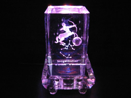 3D-Kristall-Lasergravurblock – Schütze