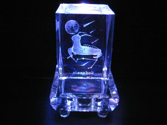 3D-Kristall-Lasergravurblock – Steinbock