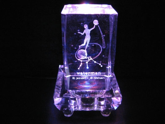 3D-Kristall-Lasergravurblock – Wassermann