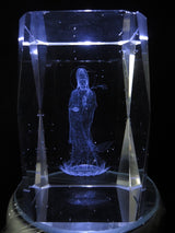 3D-Kristall-Lasergravurblock – Luxus-Guanyin-Stein