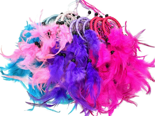 6 cm runder Traumfänger, gemischte Farben (12 Stück)