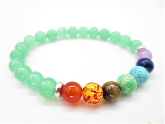 8mm 7 Chakra Armband von Doos - Aventurijn