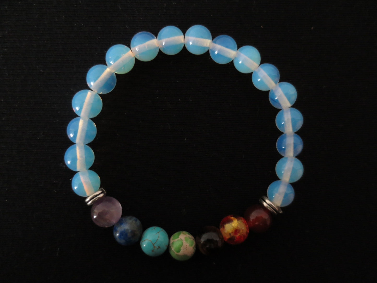 8 mm 7-Chakra-Armband von Doos – Opal