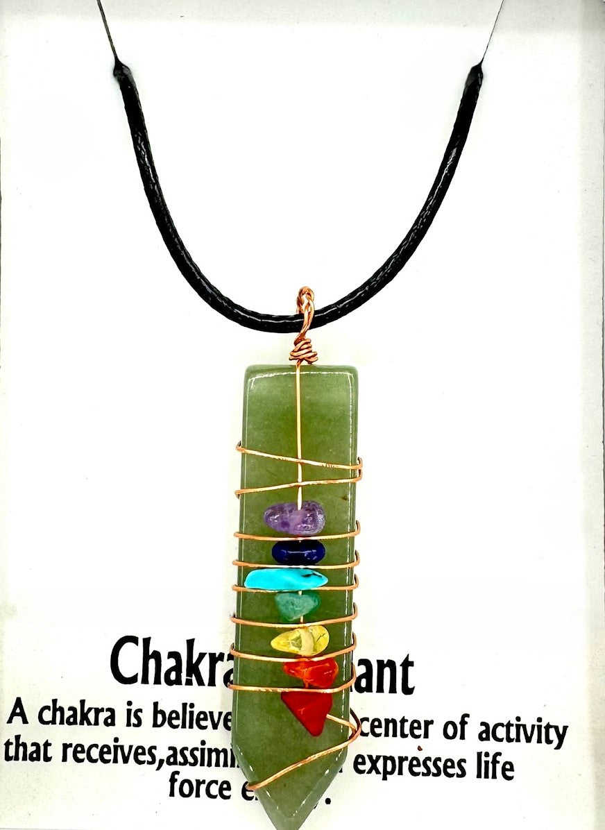 7 Chakra Edelstein Halskette Anhänger (II) - Aventurin