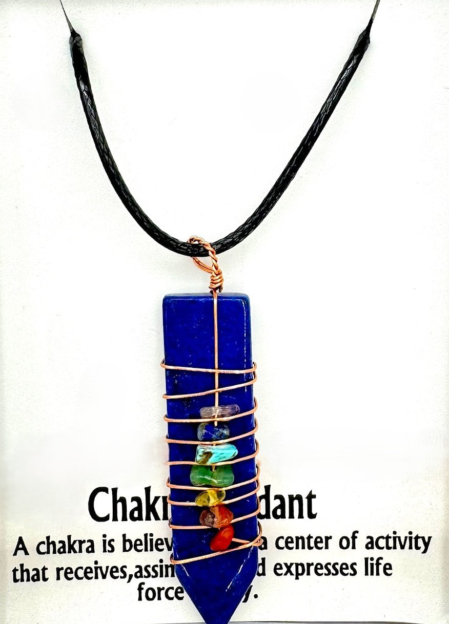 7 Chakra Edelstein Halskette Anhänger (II) – Lapislazuli