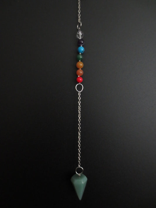 Aventurin 7 Chakra Edelstein-Pendel