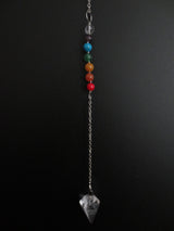 Bergkristall 7 Chakra Edelstein-Pendel