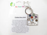 Großhandel Metall Chakra Tree of Life Schlüsselanhänger mit 7 Edelsteinen