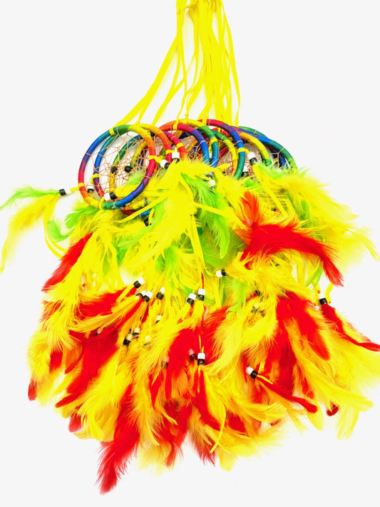 8 cm Runde Regenbogen-Traumfänger (12 Stück)