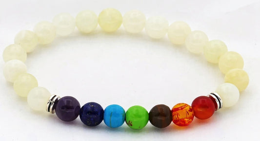 8 mm 7-Chakra-Armband von Doos – Jade