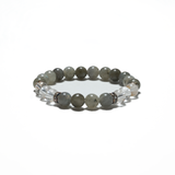 8mm Armband mit Geschenkbox - Labradorit und Diamant