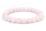 8 mm Rosenquarz Edelsteinarmband – Geschenkbox Inklusiv