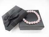 8 mm Rosenquarz Edelsteinarmband – Geschenkbox Inklusiv