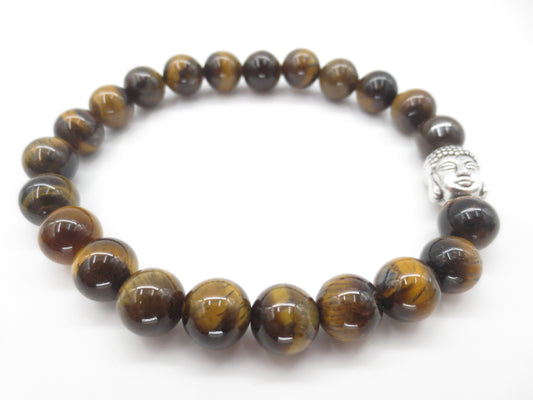 8mm Buddha Armband ohne Box - Tigerauge