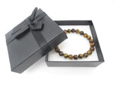 8 mm Tigerauge Edelsteinarmband – Geschenkbox Inklusiv