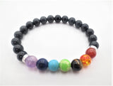 8 mm 7-Chakra Schwarzer Turmalin Edelsteinarmband – Geschenkbox inklusive
