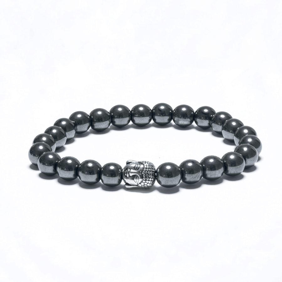 8mm Buddha Armband ohne Box - Hämatit