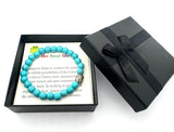 8 mm Buddha Türkis Armband – Geschenkbox Inklusive