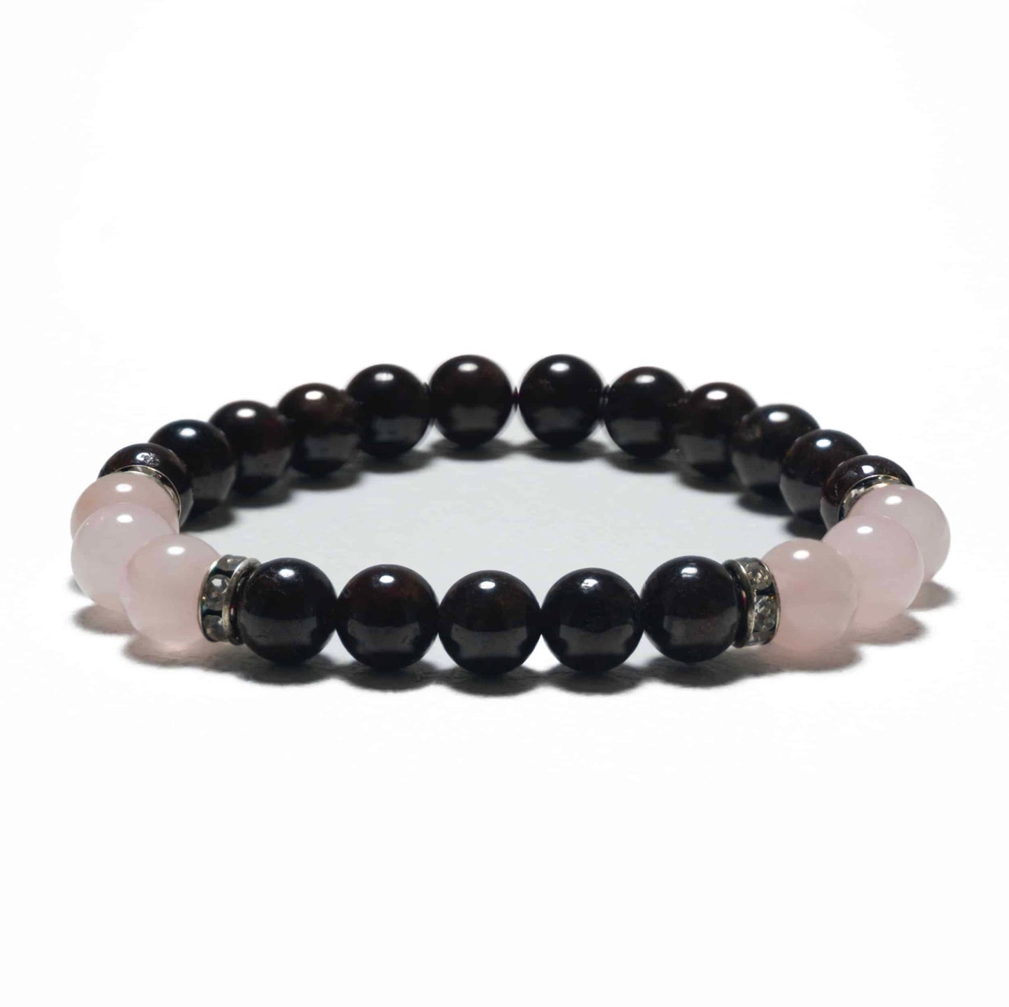 8-mm-Armband ohne Geschenkbox – Granat und Diamant