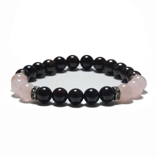 8-mm-Armband ohne Geschenkbox – Granat und Diamant