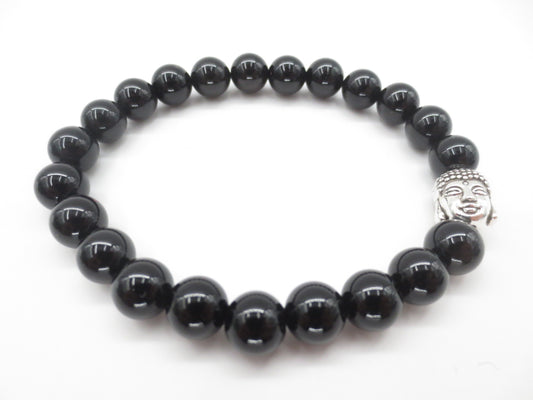 8 mm Buddha-Armband ohne Schachtel – Onyx