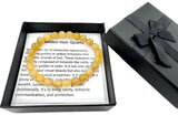 8 mm Golden Hair Quartz Edelsteinarmband – Geschenkbox Inklusiv