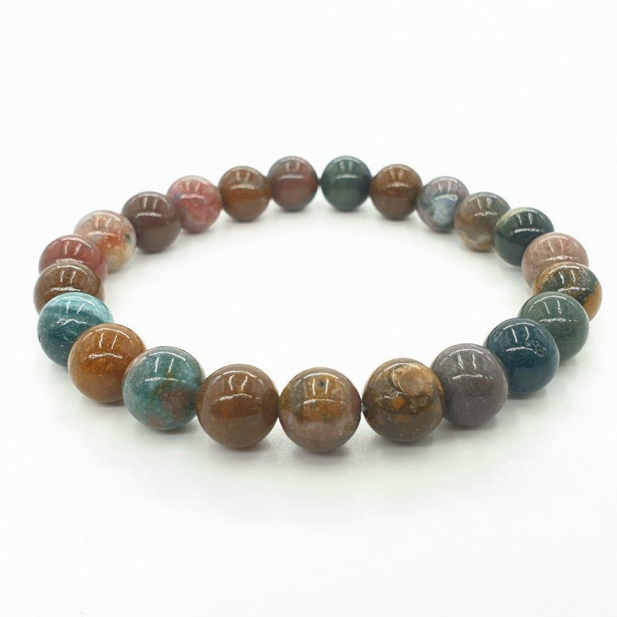 8 mm Ozean-Jaspis Edelsteinarmband – Geschenkbox Inklusiv