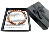 8 mm Ozean-Jaspis Edelsteinarmband – Geschenkbox Inklusiv