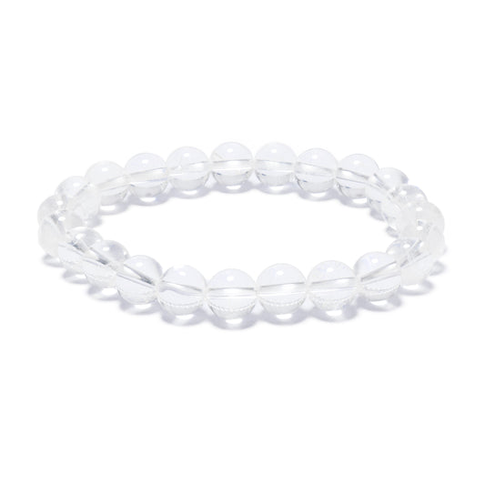 8 mm Edelstein-Armband ohne Geschenkbox – Bergkristall