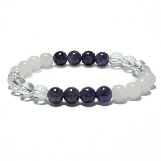 8 mm Edelstein-Armband ohne Geschenkbox – Goldenes Dreieck (II)