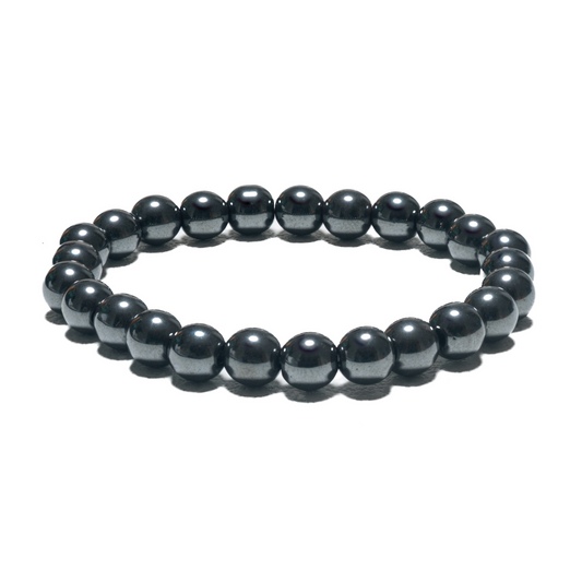 8 mm Edelstein-Armband ohne Geschenkbox – Hematit