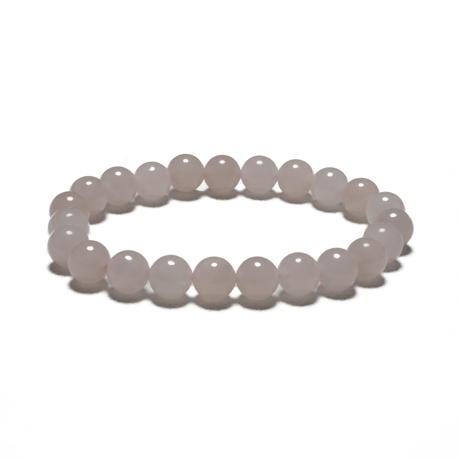 8 mm Edelstein-Armband ohne Geschenkbox – Rosa Quarz