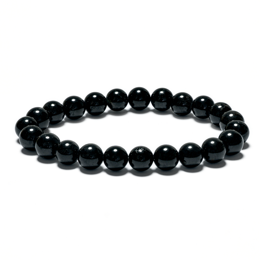 8 mm Edelstein-Armband ohne Geschenkbox – Schwarzer Turmalin