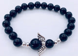 8mm Engelsarmband mit Box - Onyx
