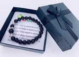 8mm Engelsarmband mit Box - Onyx